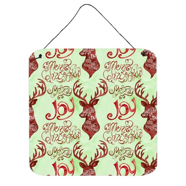 Micasa Merry Christmas Joy Reindeer Wall or Door Hanging Prints6 x 6 in. MI231239
